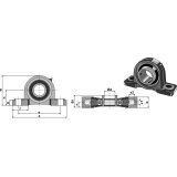 Palier de rouleau Universel 2 trous auto aligneur type UCP209 axe 45 mm 140 x 71 x 38 mm entraxe 105 mm adaptable-1127289_copy-20