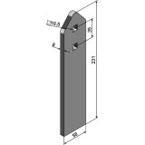 Grattoir de rouleau packer Strom (00712418) métal plat double fixation 231 x 50 x 8 mm fixation carrée 10,5 mm adaptable-1794356_copy-20
