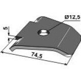Grattoir de rouleau packer Väderstad (467951) rouleau caoutchouc simple fixation 74,5 x 5 mm adaptable-124409_copy-20