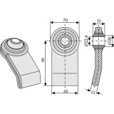 Rotule de bras inférieures Ø 22,4 x 90 mm-139076_copy-20