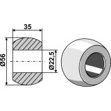 Rotule inférieure Ø 56 mm catégorie II-I Universel-1750364_copy-20