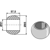 Rotule inférieure Ø 85 mm catégorie IV Universel-139126_copy-20