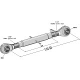 Barre de poussée à rotule longueur 673-952 mm catégorie II-138498_copy-20