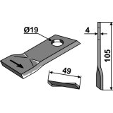 Couteau vrillé gauche 105 mm Niemeyer 570445 adaptable-1126593_copy-20