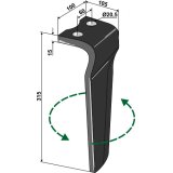 Dent de herse rotative Kongskilde (73000185599V) gauche 315 x 100 x 15 mm adaptable-1750176_copy-20