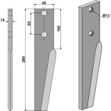 Dent de herse rotative Breviglieri droite / gauche 280 x 45 x 14 mm adaptable-131515_copy-20