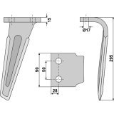 Dent de herse rotative Sicma droite 295 x 112 x 16 mm adaptable-131547_copy-20