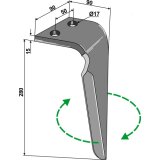 Dent de herse rotative Sicma (052701) droite 280 x 90 x 15 mm adaptable-131588_copy-20