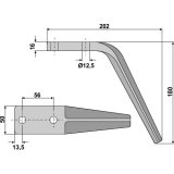 Dent de herse rotative Tornado droite / gauche 180 x 50 mm adaptable-131599_copy-20