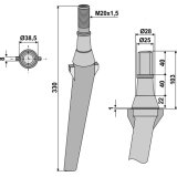 Dent de herse rotative Krone (4913940) droite / gauche 330 mm adaptable-131595_copy-20