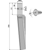 Dent de herse rotative Breviglieri (32070S) droite / gauche 310 mm adaptable-131644_copy-20