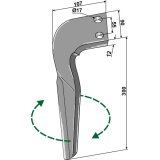 Dent de herse rotative Frandent (SU980171) droite 300 x 90 x 12 mm adaptable-131933_copy-20