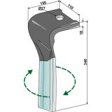 Dent de herse rotative Pottinger (8732.42.030.1) droite Duraface 340 x 110 x 18 mm adaptable-1128023_copy-20