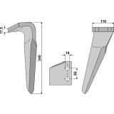 Dent de herse rotative Kverneland (kvmae 070146) droite 340 x 110 x 17,5 mm adaptable-131949_copy-20