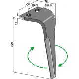 Dent de herse rotative Maletti PH18 (E030146) droite 320 x 110 x 15 mm adaptable-131957_copy-20