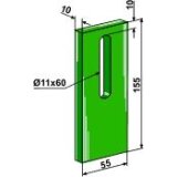 Grattoir de rouleau packer Amazone (60362) plastique simple fixation Greenflex 155 x 55 x 10 mm adaptable-124412_copy-20