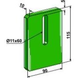 Grattoir de rouleau packer Amazone plastique simple fixation Greenflex 115 x 90 x 10 mm fixation 11 x 60 mm adaptable-124413_copy-20