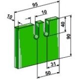 Grattoir de rouleau packer Howard (180368) plastique double fixation Greenflex 90 x 95 x 10 mm adaptable-124418_copy-20