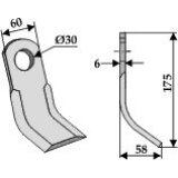 Couteau Y de broyeur Agromet 175 x 60 x 6 mm adaptable-125001_copy-20