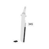 Dent de herse rotative Lely (116990114) droite avec 3 plaquettes carbure bombées 345 mm adaptable-14653_copy-20