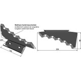 Couteau "carbure de tungstène" modèle droit pour mélangeuse de fourrage Keenan 96 x 234 x 5 mm 701358-120234_copy-20