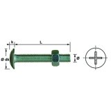 Boite de 100 boulons tête bombée adaptable avec écrou 4.8 din 88107 M6 x 1 x 40 mm boulonnerie Universelle-19245_copy-20