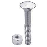 Boulon à tête bombée adaptable avec écrou 4.6 din 603 M8 x 1,25 x 100 mm boulonnerie Universelle-132634_copy-20