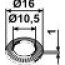 Rondelle plate standard de contact adaptable 16 x 10,5 x 1 mm boulonnerie Köckerling (901629)-123994_copy-0