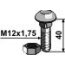 Boulon à tête bombée adaptable avec écrou 10.9 M12 x 1,75 x 40 mm boulonnerie Universelle-1126447_copy-0