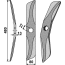 Couteau de herses en acier au bore modèle gauche pour bêches rotatives droit 480 x 80 x 13 mm-119823_copy-01