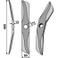 Couteau de herses en acier au bore modèle droit pour bêches rotatives droit 480 x 80 x 13 mm-121855_copy-01
