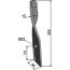 Couteau de herse modèle gauche pour bêche rorative Bomford Dyna-Drive 350 x 40 x 12 mm (03961.10)-124035_copy-00
