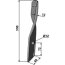 Couteau de herse modèle droit pour bêche rorative Bomford Dyna-Drive 350 x 40 x 12 mm (03961.09)-124036_copy-00