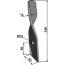Couteau de herses modèle gauche pour bêche rotative Bomford Dyna-Drive Jumbo 350 x 50 x 12 mm (06.949.02)-124174_copy-00