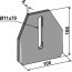 Grattoir de rouleau packer Pottinger (873.59.129.0 873.59.129.1) métal plat à simple fixation 106 x 100 x 4 mm fixation 11 x 70 mm adaptable-1126863_copy-00