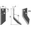 Couteau modèle gauche pour mélangeur de fourrage Sgariboldi 90 x 40 x 4 mm (CL07.002)-1126909_copy-00
