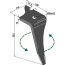Dent de herse rotative Vogel et Noot (KZ200002) gauche Arterra à montage rapide 325 x 110 x 15 mm adaptable-1750168_copy-00