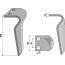 Dent de herse rotative Vogel et Noot (512076) gauche 280 x 90 x 12 mm adaptable-131712_copy-02
