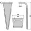 Dent de herse rotative Feraboli (7A48011) droite / gauche 305 x 106 x 15 mm adaptable-131802_copy-02