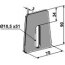 Grattoir de rouleau packer Amazone métal plat simple fixation 90 x 70 x 3 mm fixation 10,5 x 51 mm adaptable-124334_copy-01