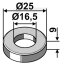 Entretoise de broyeur Agrimaster (AG3000500) 25 x 16,5 x 9 mm adaptable-1792987_copy-01
