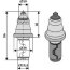 Burin de cureuse de fossé / rigoleuse Universelle corps cylindrique à insertion traité métal dur 1150HV 86 x 39 mm adaptable-121922_copy-01
