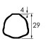 Tube triangulaire intérieur 204 29 x 4 mm longueur 1 m Bondioli et Pavési (125041000R06)-35527_copy-00