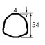 Tube triangulaire extérieur 603 54 x 4 mm longueur 1 m Bondioli et Pavési (125121000R06)-35708_copy-01
