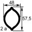 Mâchoire grand angle pour tube citron 48 x 57,5 mm croisillon 32 x 76 / 27 x 94 mm-35682_copy-01
