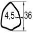Tube triangulaire intérieur 404 36 x 4,5 mm longueur 1,5 m-137568_copy-00