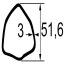 Tube triangulaire extérieur 503 51,6 x 3 mm longueur 1,5 m-137576_copy-00