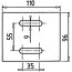 Grattoir de rouleau packer Maschio (26100667) métal plat double fixation 110 x 96 x 3 mm fixation 9 x 50 mm adaptable (vendu par 10)-13833_copy-02