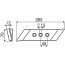 Pointe de soc pour charrue Rabewerk (2751.09.01) droite MP-350 réversible 3 trous adaptable-1777158_copy-01